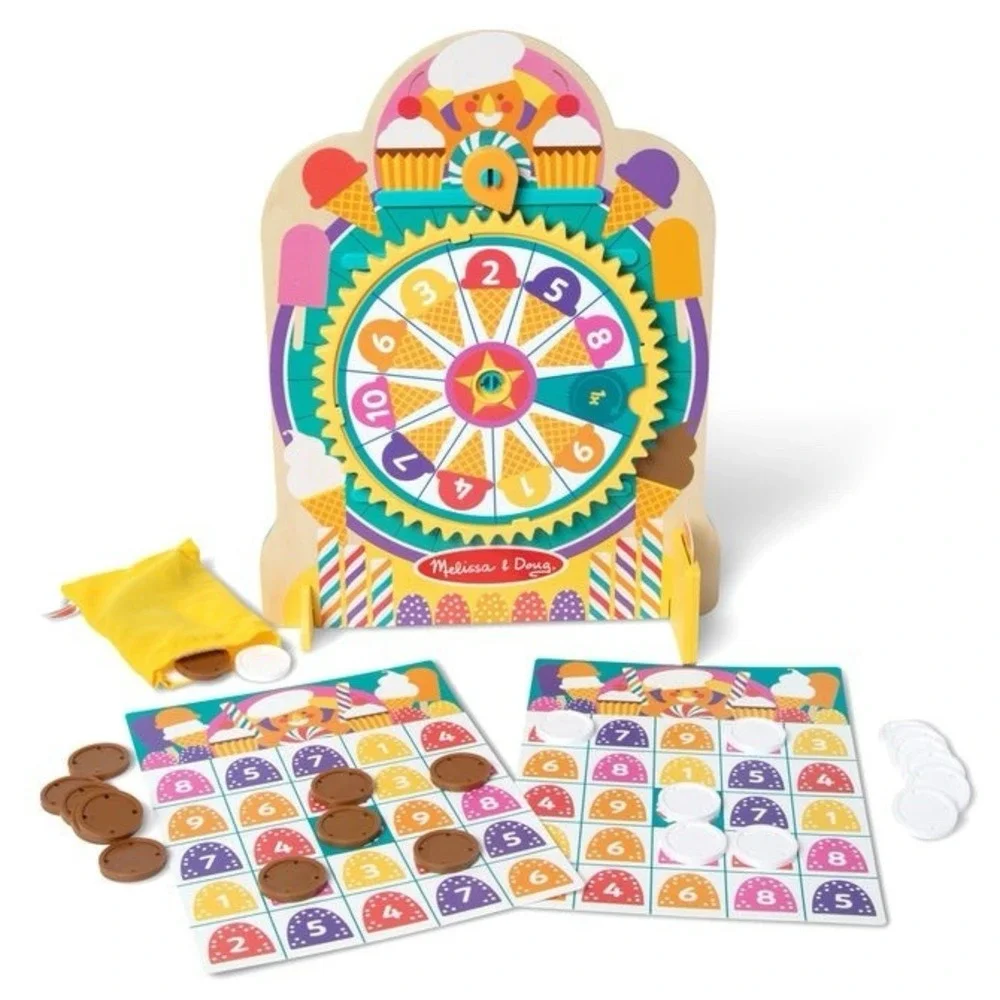 Melissa &‎ Doug Fun at the Fair! Wooden Double-Sided Roulette & Plinko Games $48
